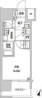 ラクラス幡ヶ谷【6階】の間取り