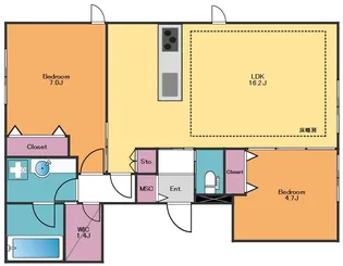 (仮称)東1丁目メゾン【1階】の間取り