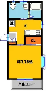 エルディム新町【2階】の間取り