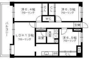 メゾン・ド・聖【5階】の間取り