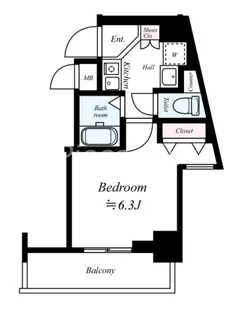 ラナップスクエア中之島公園【3階】の間取り