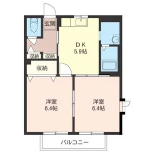 ヒルズ吉祥寺C【1階】の間取り