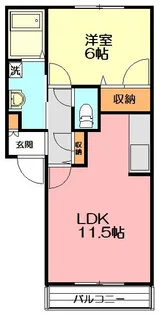 サニーグリーン【1階】の間取り