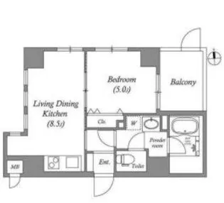 MSR京都二条城【1階】の間取り