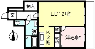 ラ・プレアデス国立【4階】の間取り