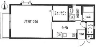 グリーンサイド片倉【1階】の間取り