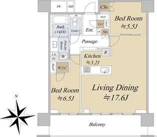 ウエリス新宿早稲田の森【9階】の間取り
