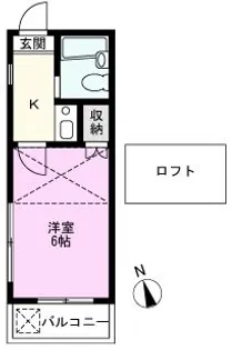 クロノス八木崎【2階】の間取り