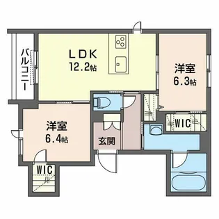 クロスサイド西麻布【4階】の間取り