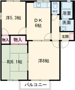 ラフォーレビラ B【2階】の間取り