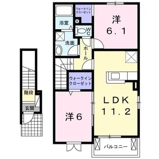 ヴィテッロ【2階】の間取り