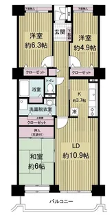 加賀ガーデンハイツ【4階】の間取り