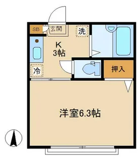 パークサイド大倉山【1階】の間取り