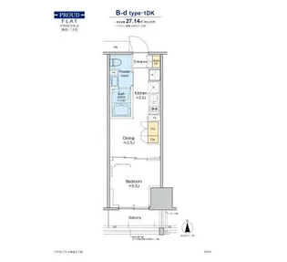 プラウドフラット四谷三丁目【4階】の間取り