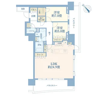 HARUMI FLAG SUN VILLAGE F棟【8階】の間取り
