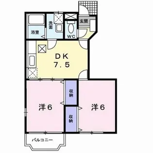 スイートパレスK・S【1階】の間取り