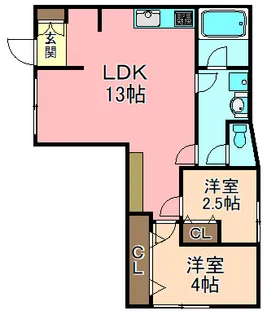 東京都足立区島根4【アパート】の間取り