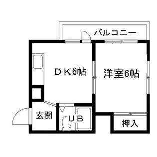 メゾン北田辺【5階】の間取り