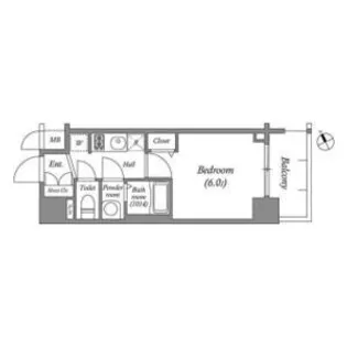 アドバンス大阪フェリーチェ【6階】の間取り