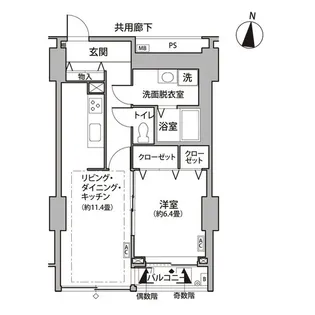 東雲キャナルコートCODAN 11号棟【10階】の間取り