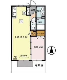 セジュールモナリエ篠山【1階】の間取り