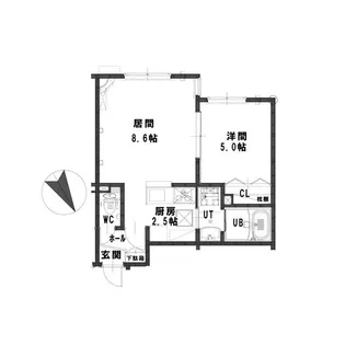 パストラーレ楡【2階】の間取り