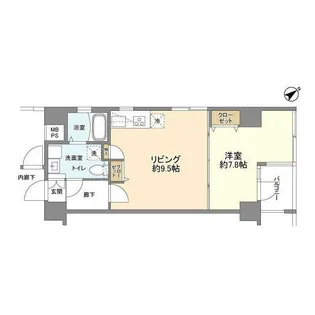 フォセット月島【3階】の間取り