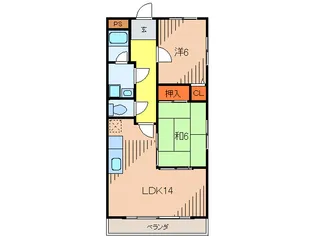 ファミ-ル安倉の間取り