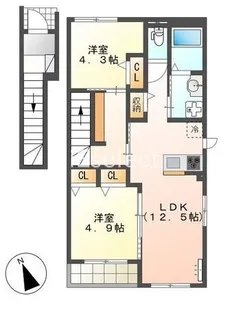 クリンティ【2階】の間取り