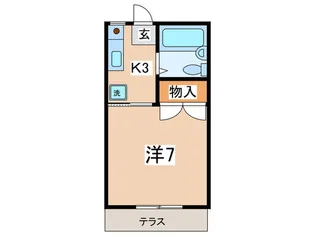 グリ-ンピア光【1階】の間取り