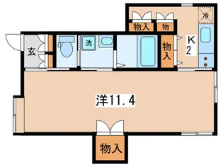 千早アパートメント【1階】の間取り
