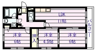 ハイグレード堅下【4階】の間取り