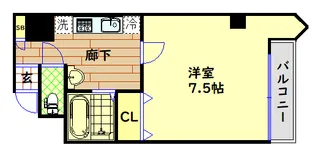 ラフォンテ阿波座【9階】の間取り