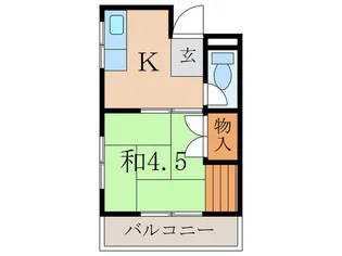 ハイツさつき【1階】の間取り