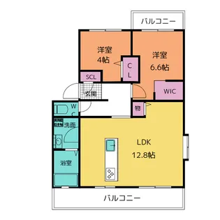 グリーンヒル東新 H棟【2階】の間取り