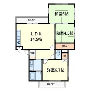 サニーパーク松川【2階】の間取り