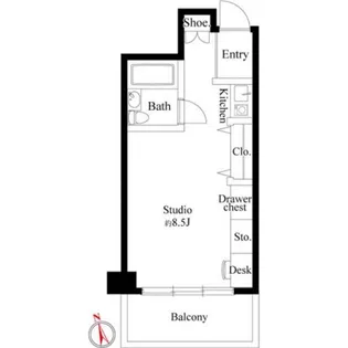 クレセントコート川崎【2階】の間取り
