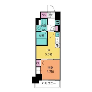 テラス浅草橋【8階】の間取り