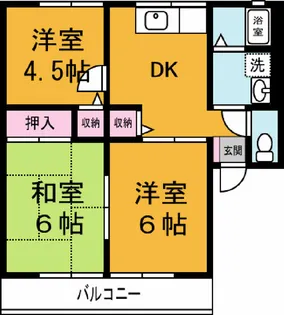 ラ・フォージュ【2階】の間取り