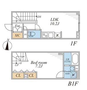 LEGALAND幡ヶ谷South【1階】の間取り
