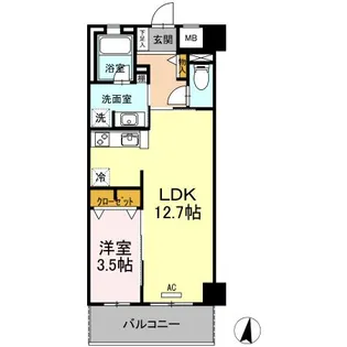 プルミエマンション【3階】の間取り
