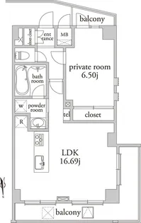 アーベイン早稲田【10階】の間取り