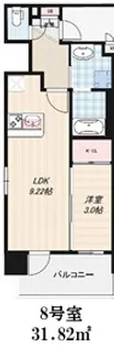 Luxe布施北III【13階】の間取り