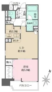 ユニーブル田町【6階】の間取り