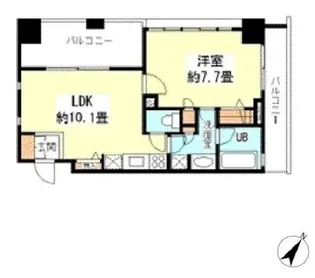 リバーレ月島【8階】の間取り