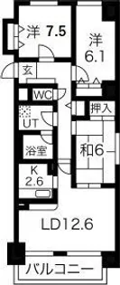 ミスティー宮の森【6階】の間取り