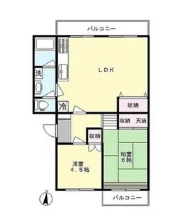 プラザ飯草【1階】の間取り