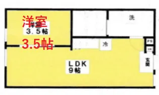 プロムナード大森南【3階】の間取り