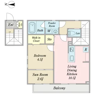 ボン・ビスタ日吉【2階】の間取り