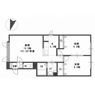 ルミエールパーチェ【2階】の間取り